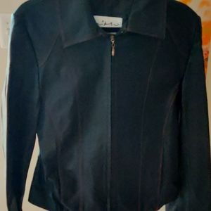 NWOT Mitso genuine leather black jacket size L